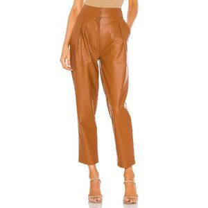 NWT Ronny Kobo "Rosa" Faux Leather Pant in Cognac, Size Small (fits XS/S)